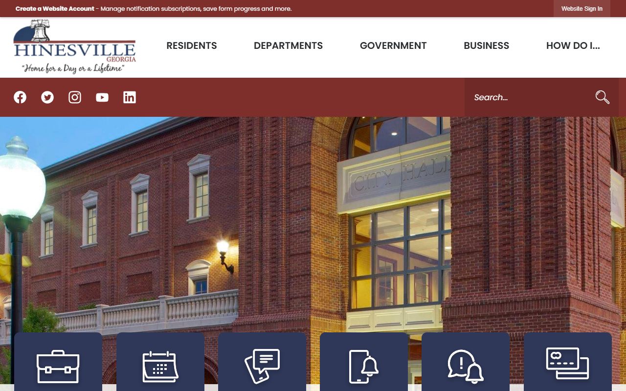 Hinesville death index city government page