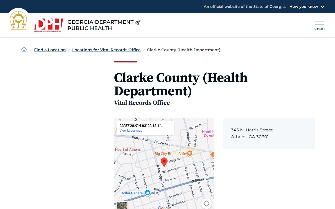 Clarke County death index