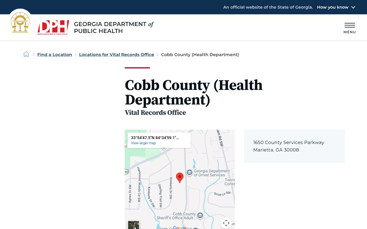 Cobb County death index