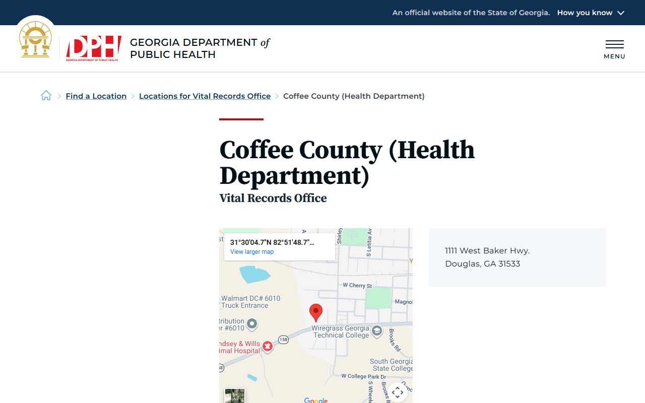 Coffee County death index
