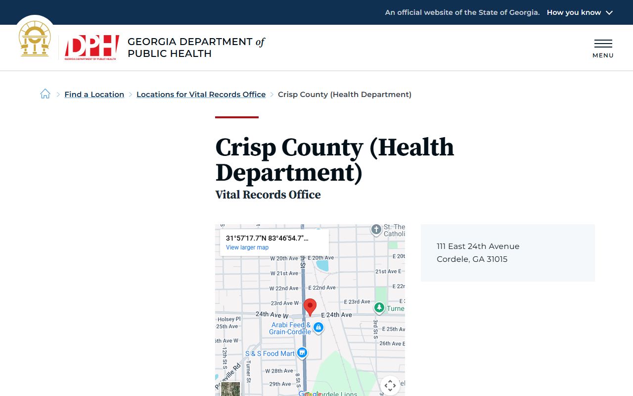Crisp County death index
