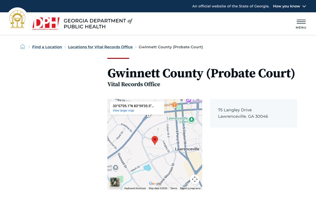 Duluth death index Gwinnett County Probate Court page
