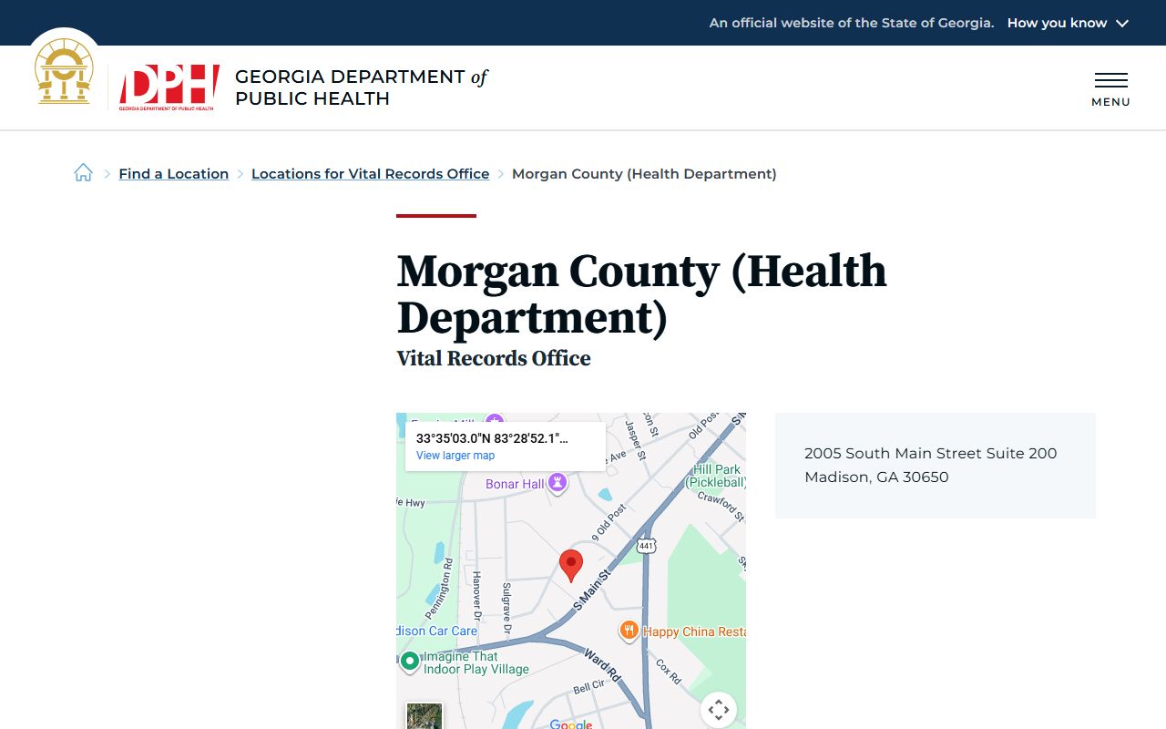 Morgan County death index