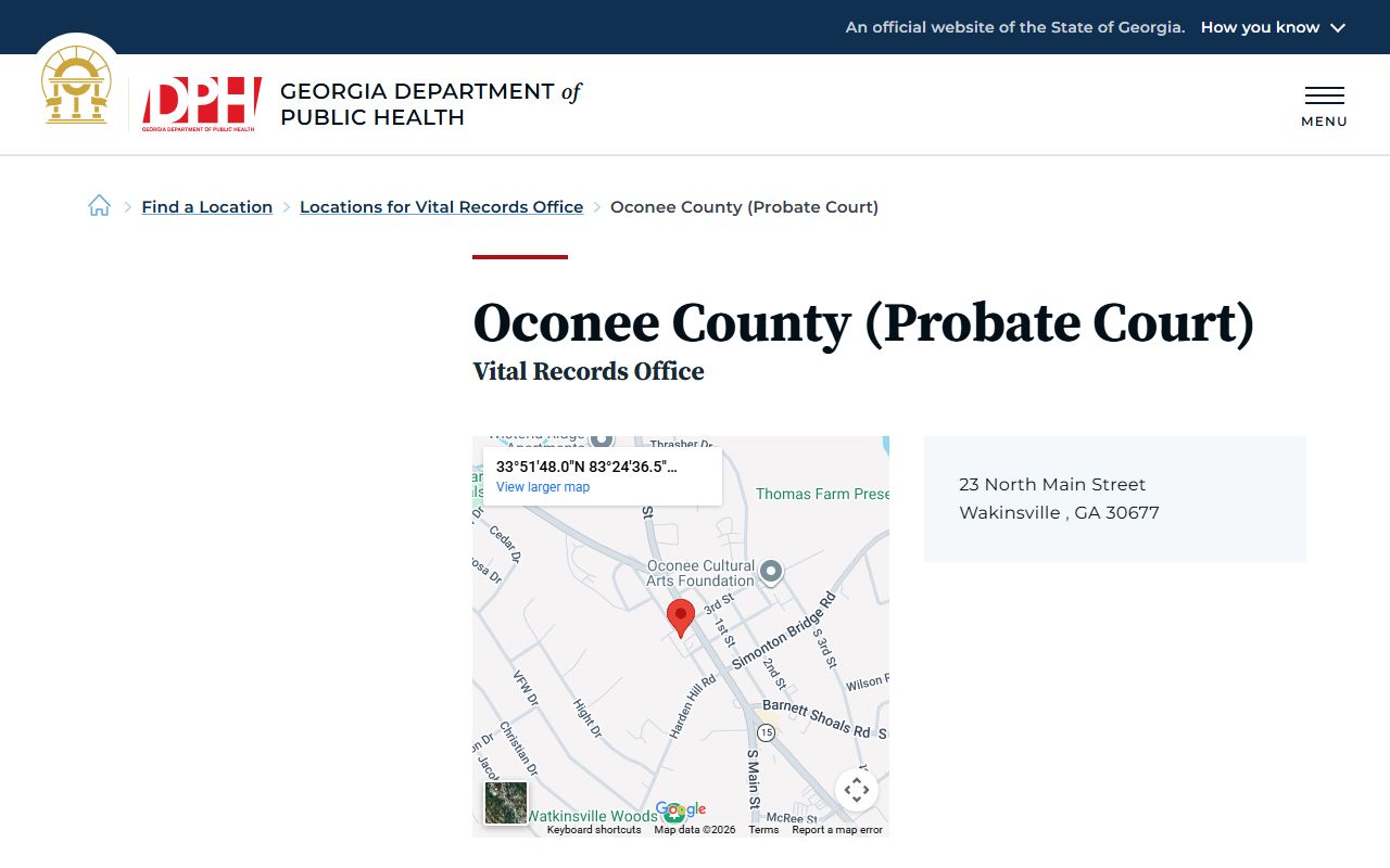 Oconee County death index