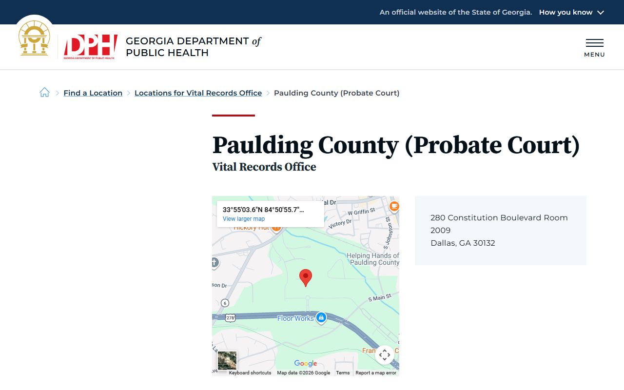 Paulding County death index