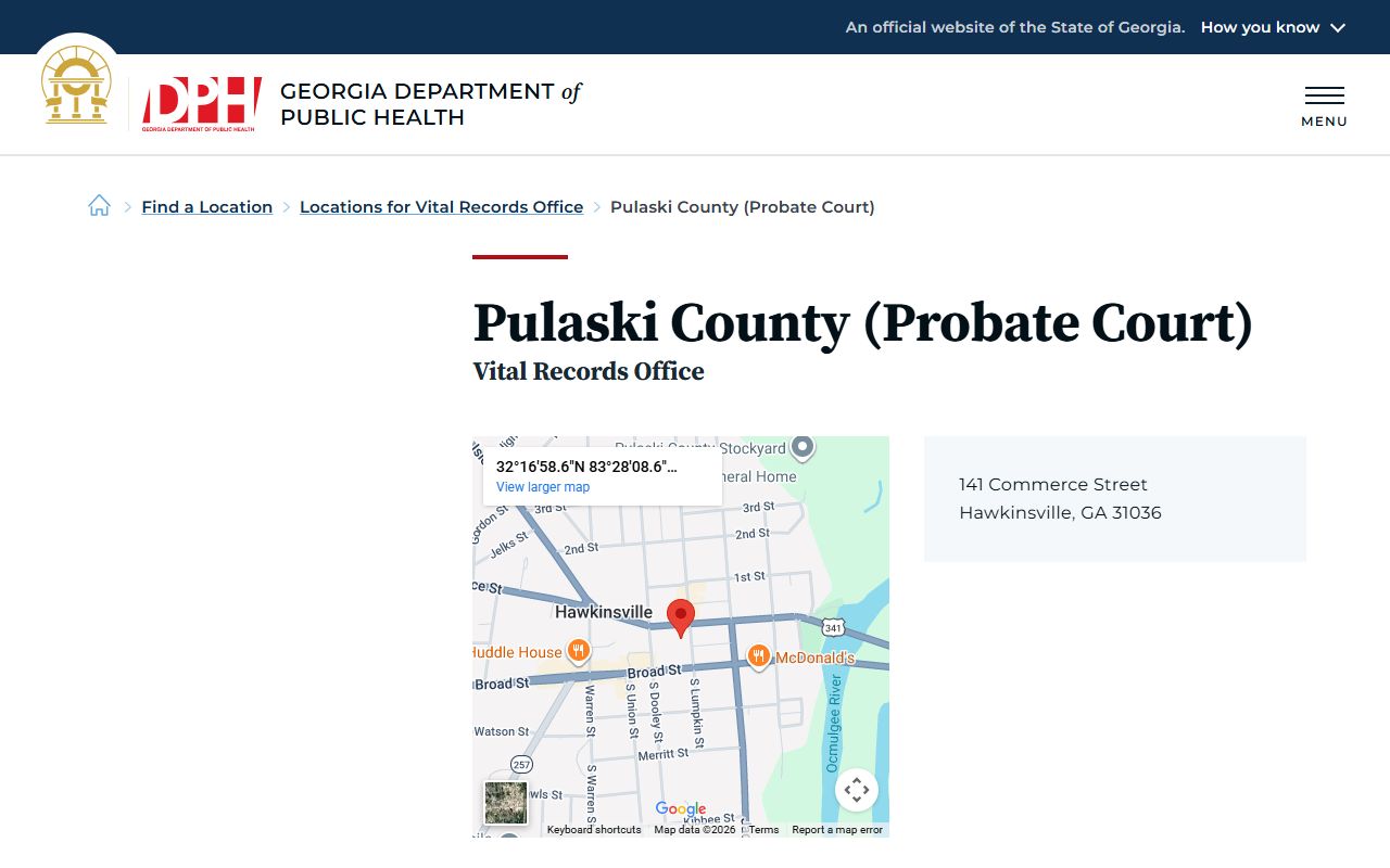 Pulaski County death index